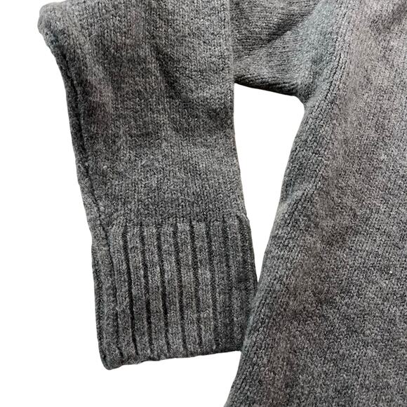 J Crew Grey Merino Wool Alpaca Blend Grey V Neck Pullover Sweater Sz S Preppy - Picture 2 of 7